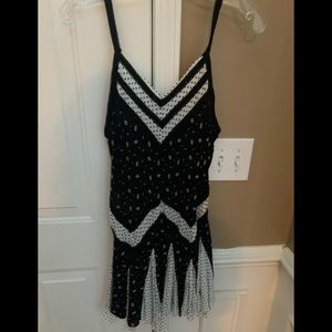 Free People black/white for slip dress sz S EUC